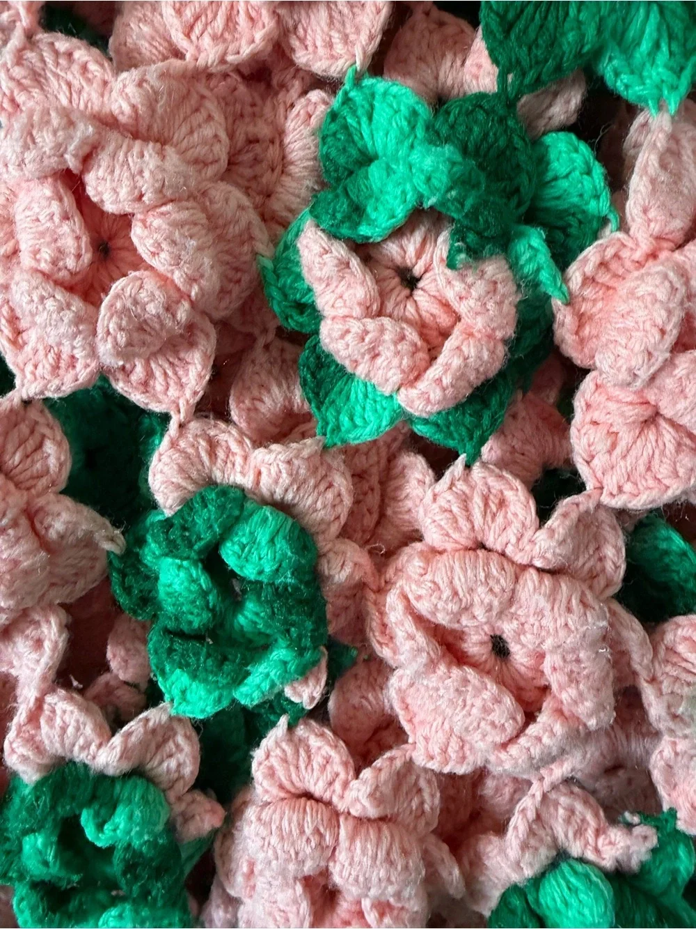 Hand Crocheted Flowered Blanket